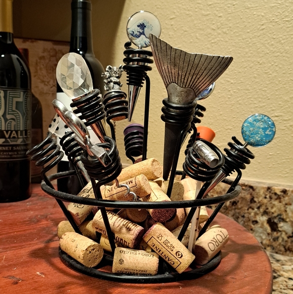 Other - Black Wine Cork Holder